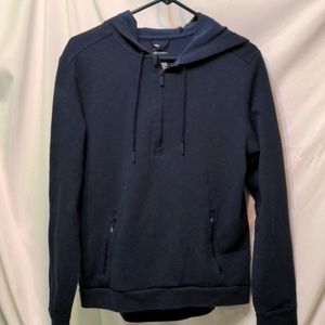 Men's All In Motion dark blue hooded 1/4 zip jacket SZ medium